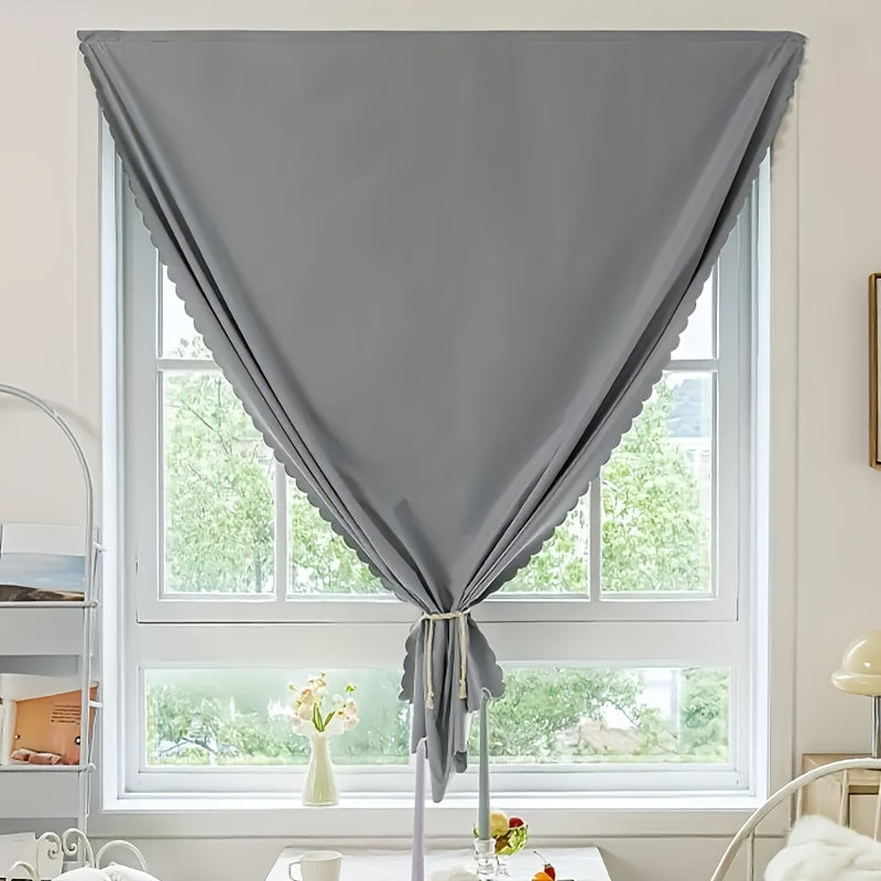 Portable blackout curtain folded for travel