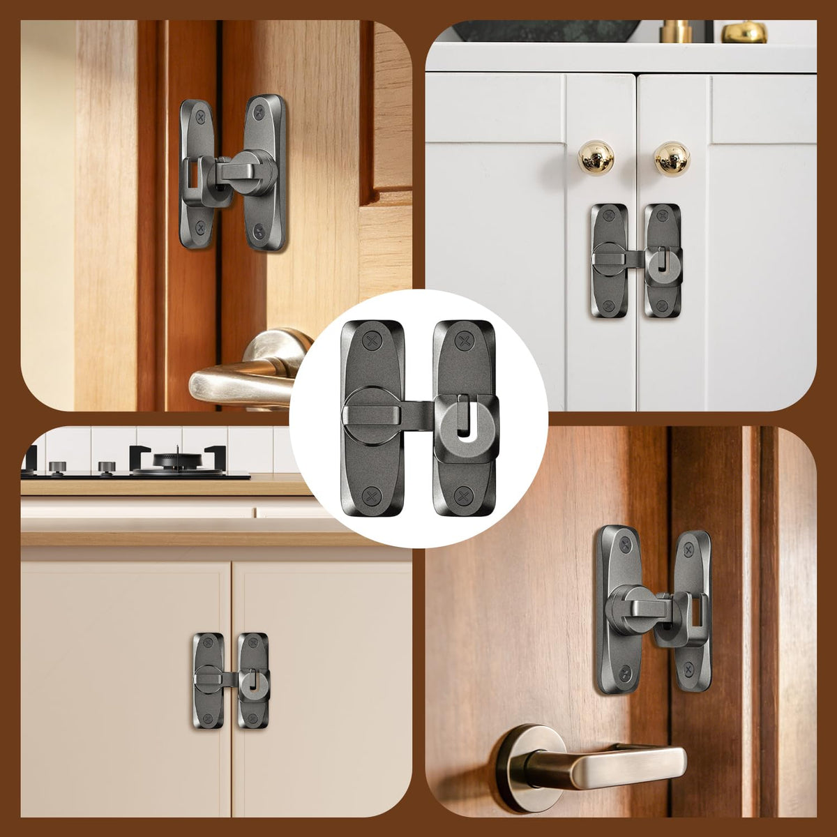 Flip latch lock on a barn door