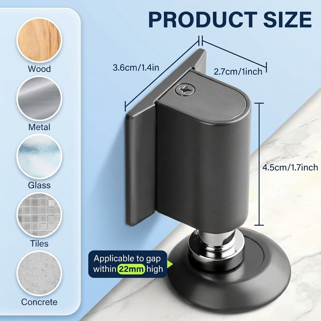 Magnetic door stop on floor