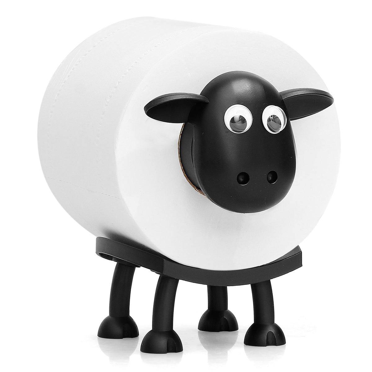 Sheep toilet roll holder side view