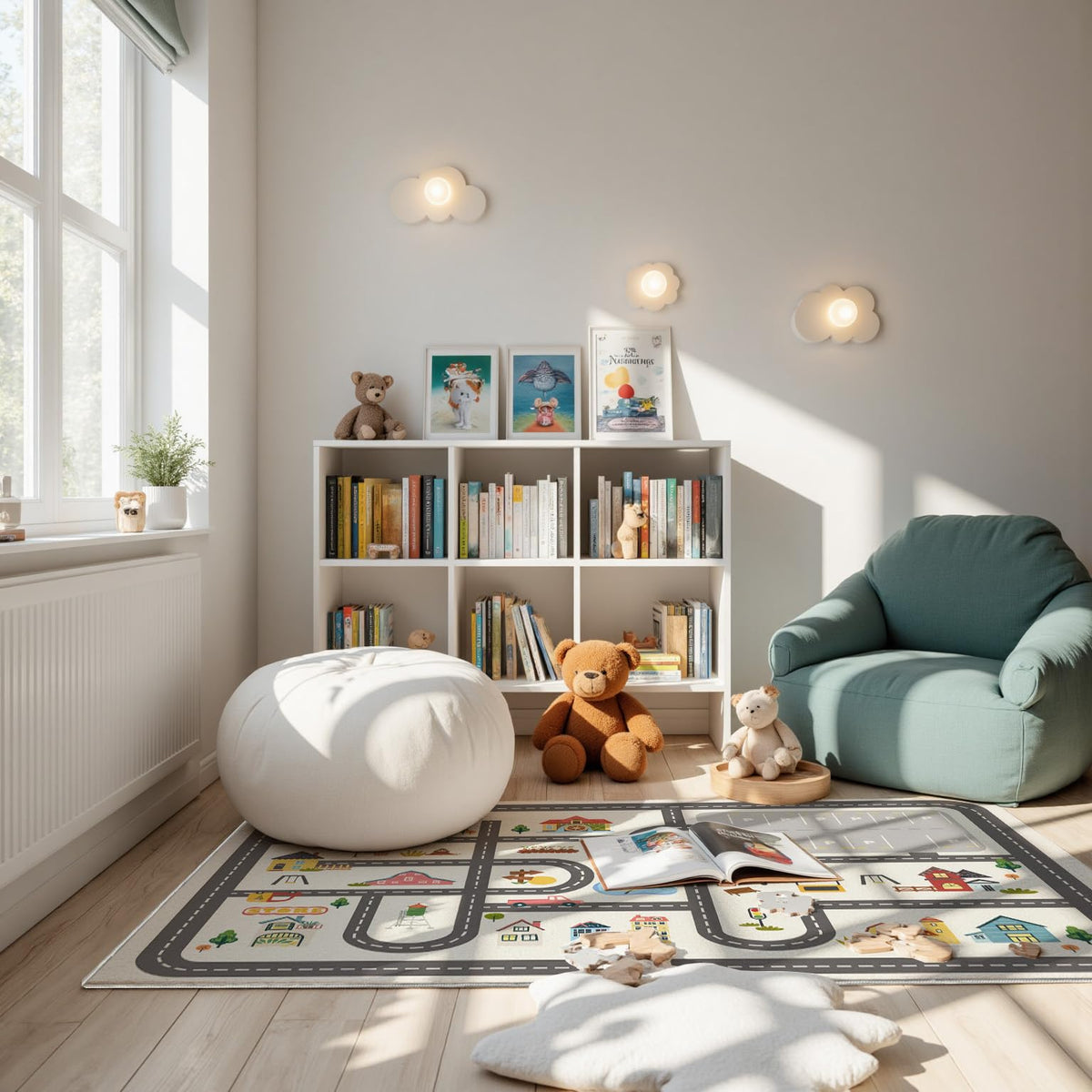 Soft crystal velvet play rug surface