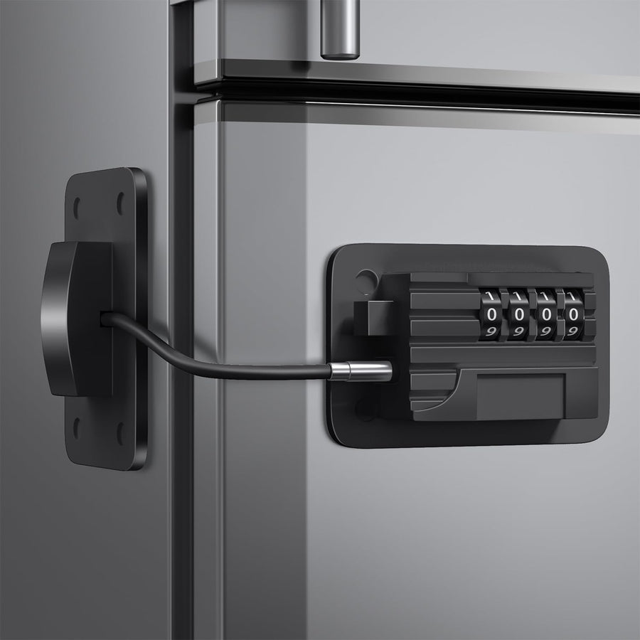 Black combination fridge lock