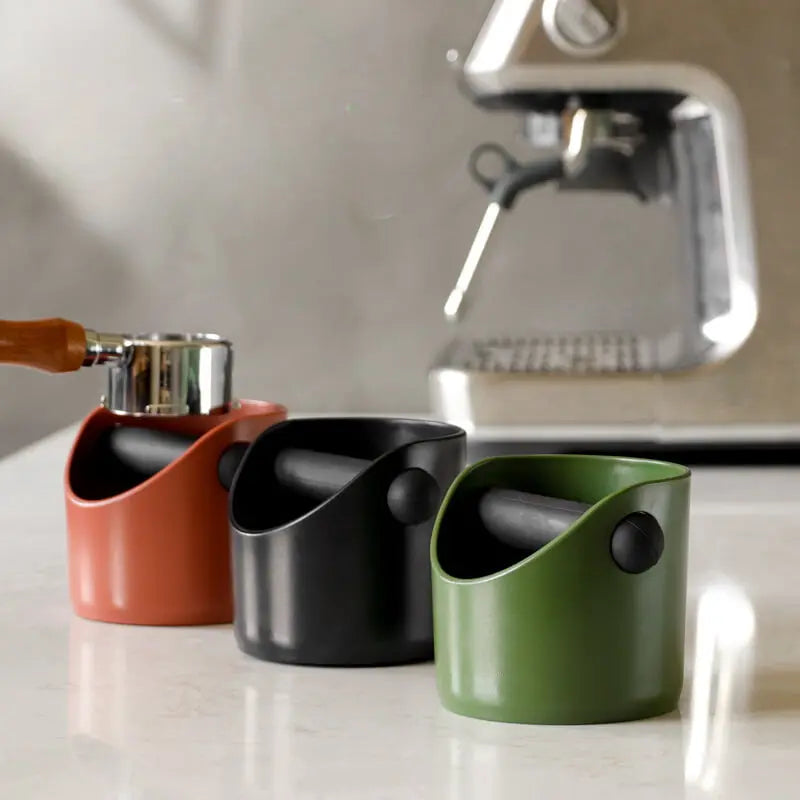 Non-slip espresso knock box