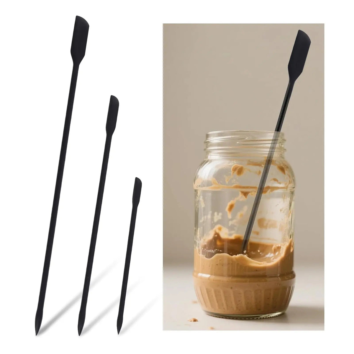 Flexible silicone spatula head