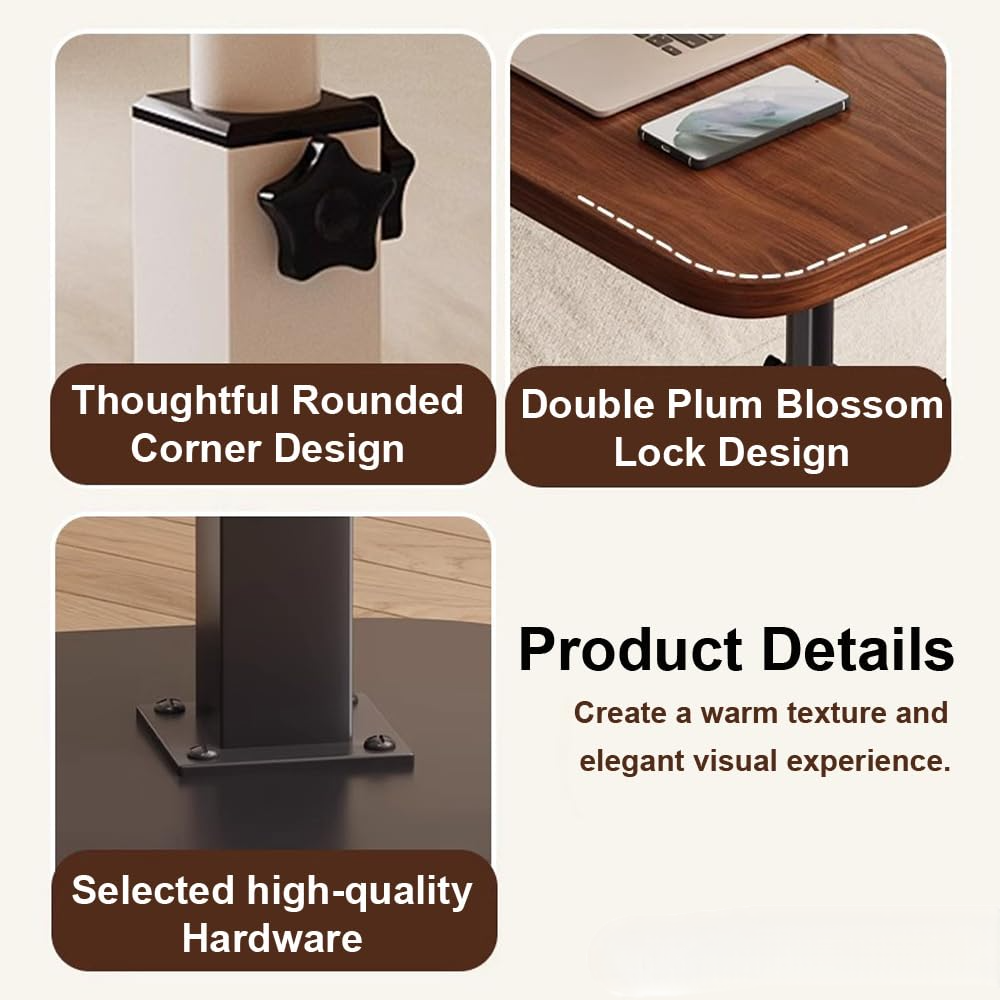 Adjustable side table height positions
