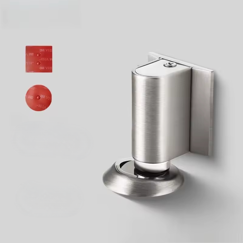 Silver magnetic door stop