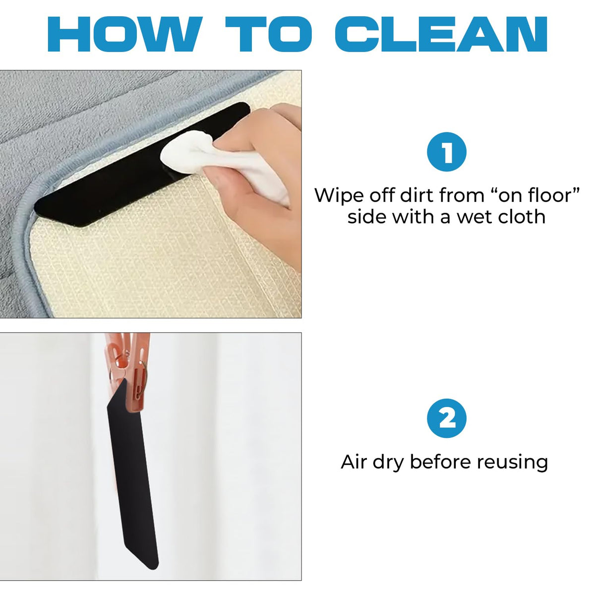 Peel and press rug gripper installation
