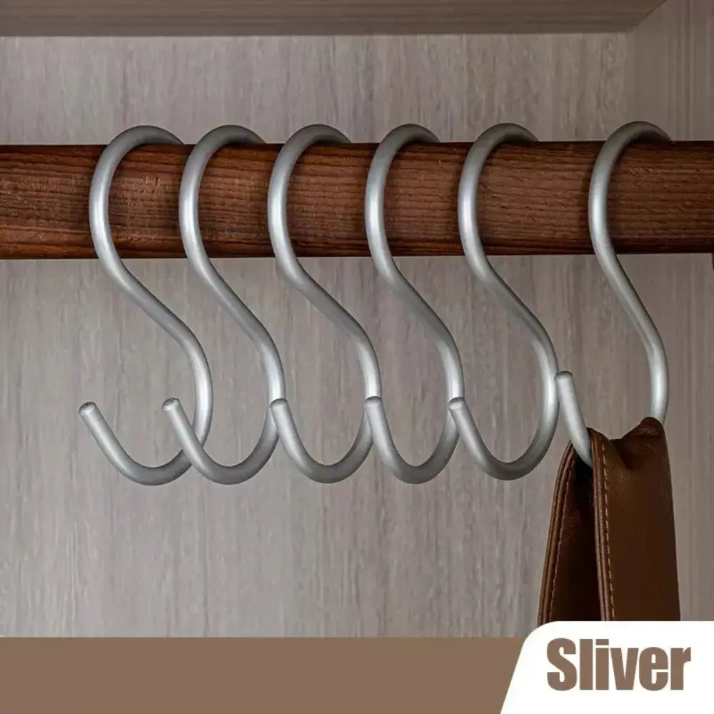 Silver small aluminium S-hooks