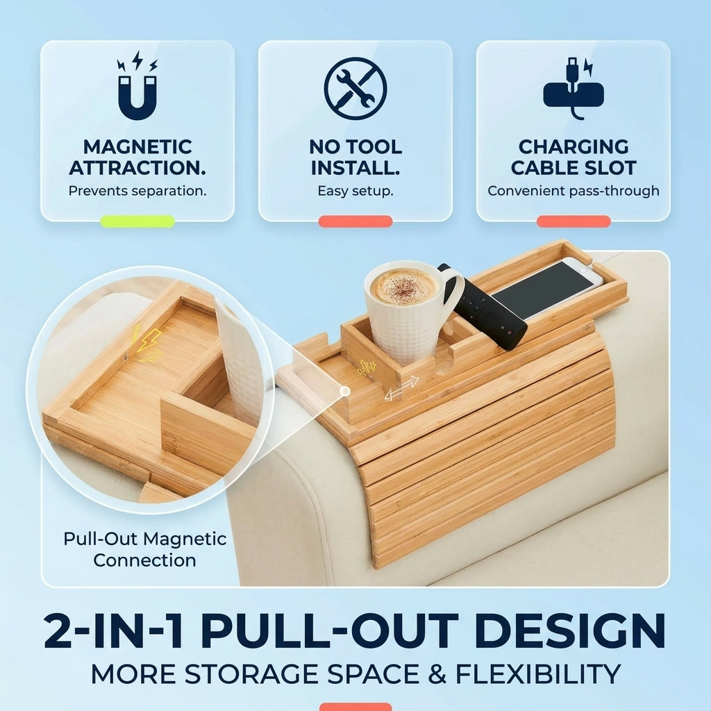 Anti-slip base of bamboo tray