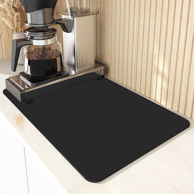 Diatomite dish drying mat in Black