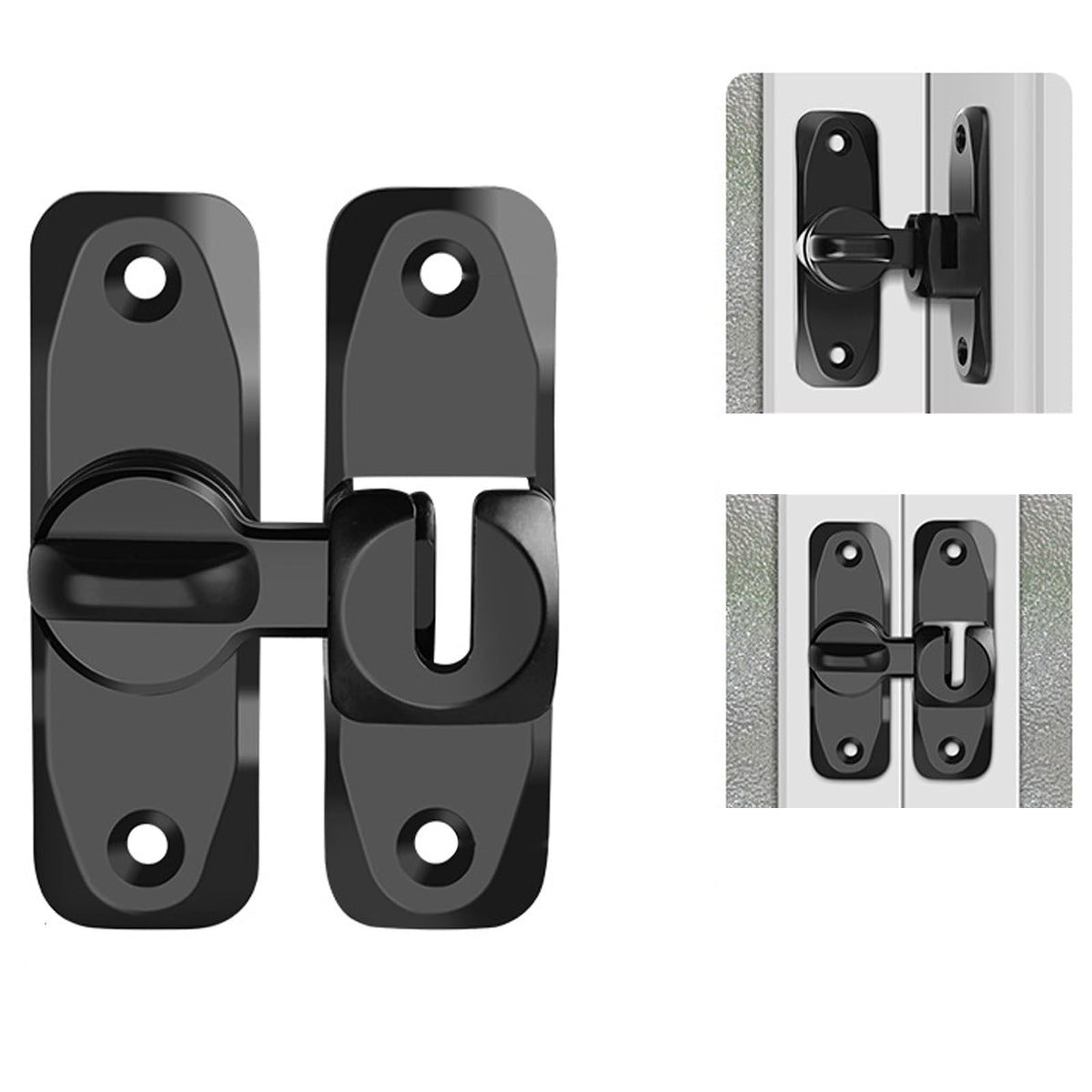 Flip latch lock in Black