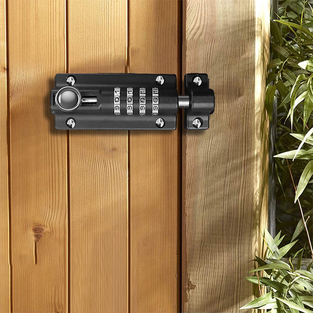 Combination sliding bolt latch on a gate