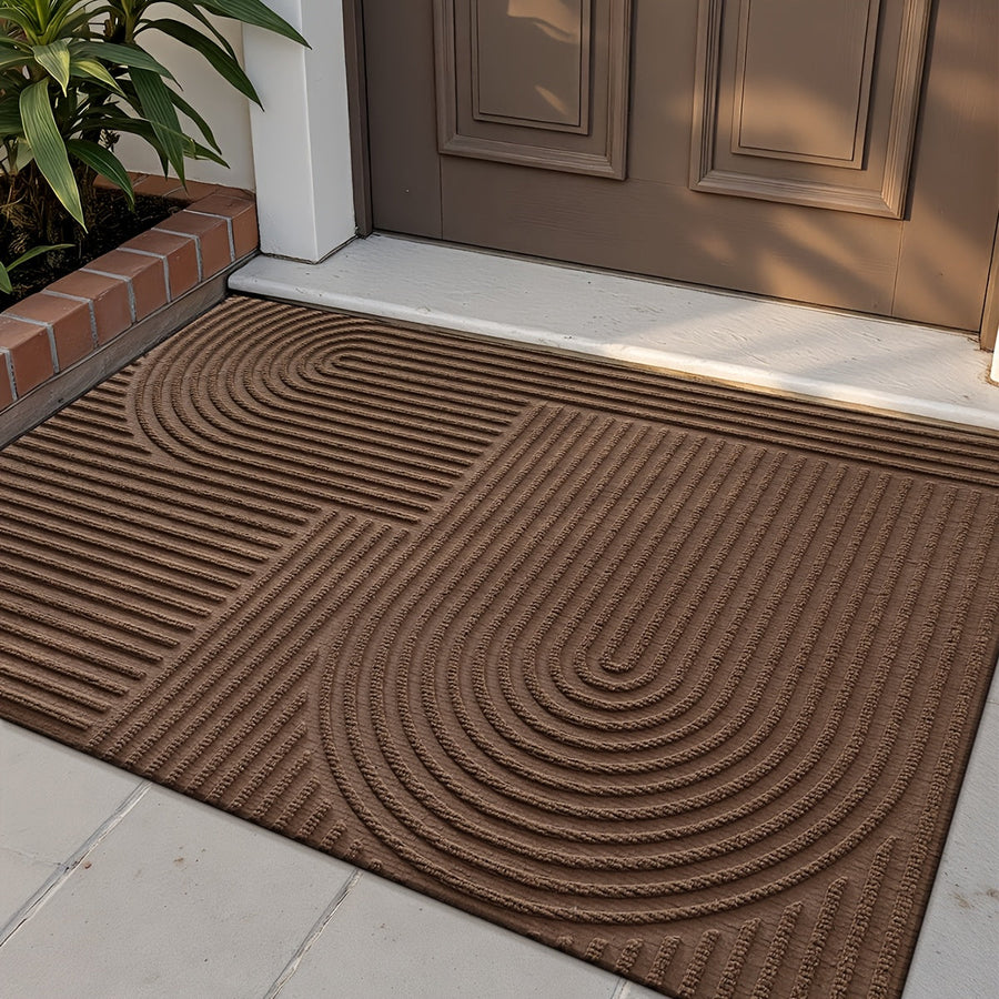 Anti-slip waterproof doormat at an entrance