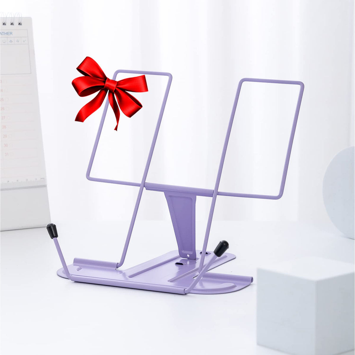 Lavender adjustable book stand