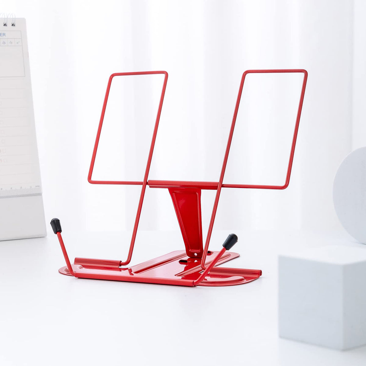 Coral Red adjustable book stand