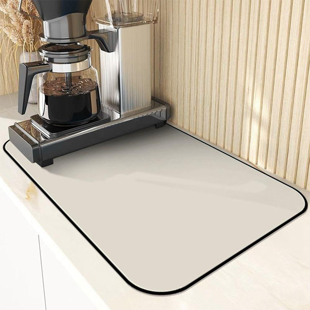 Diatomite dish drying mat in Beige