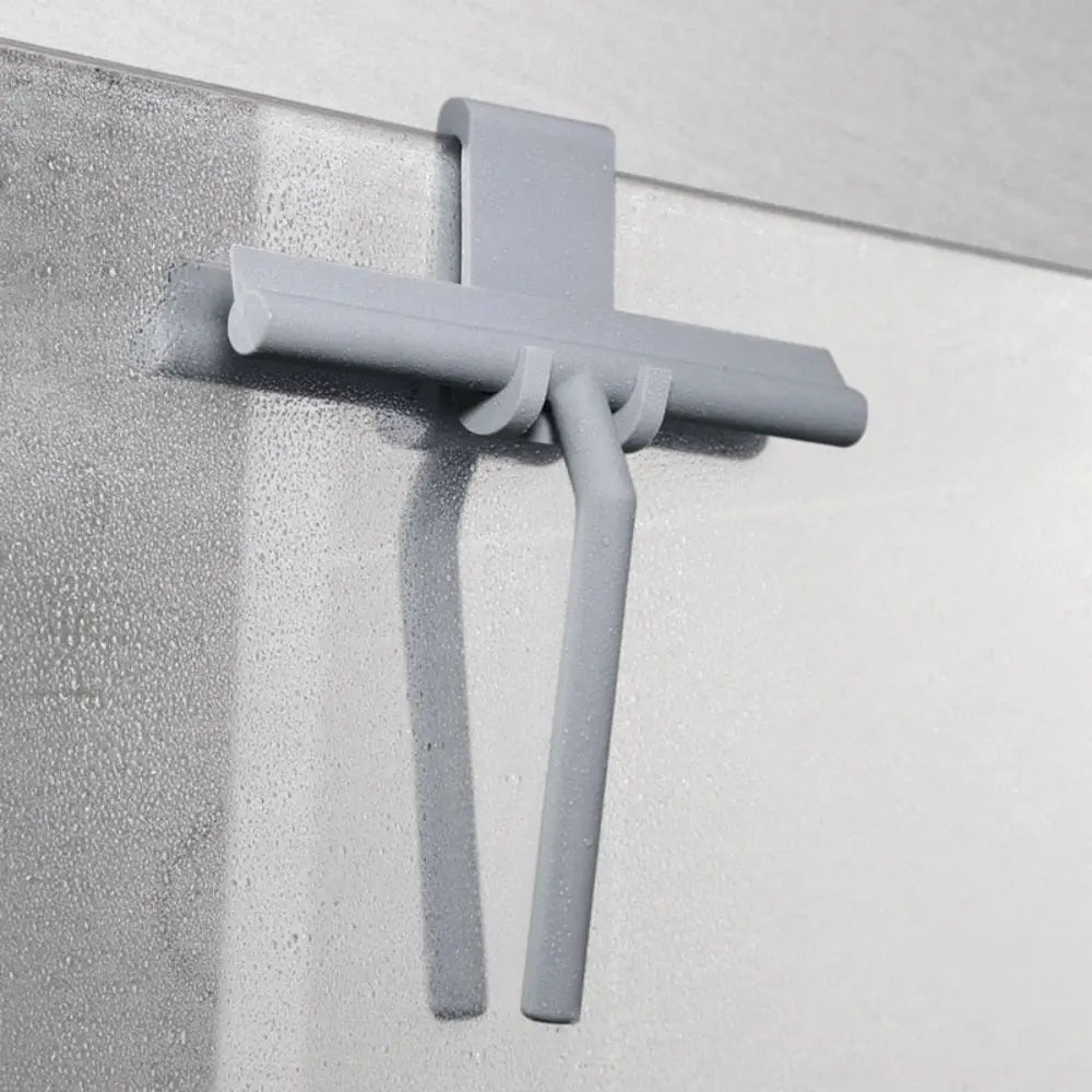Silver shower squeegee