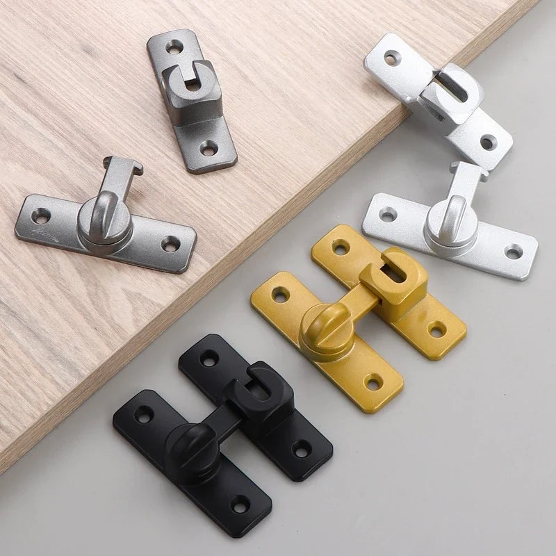 Flip latch lock with spacer and screws