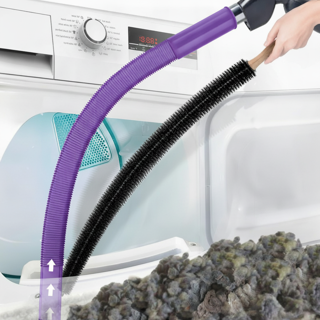 Dryer vent cleaning kit in Purple