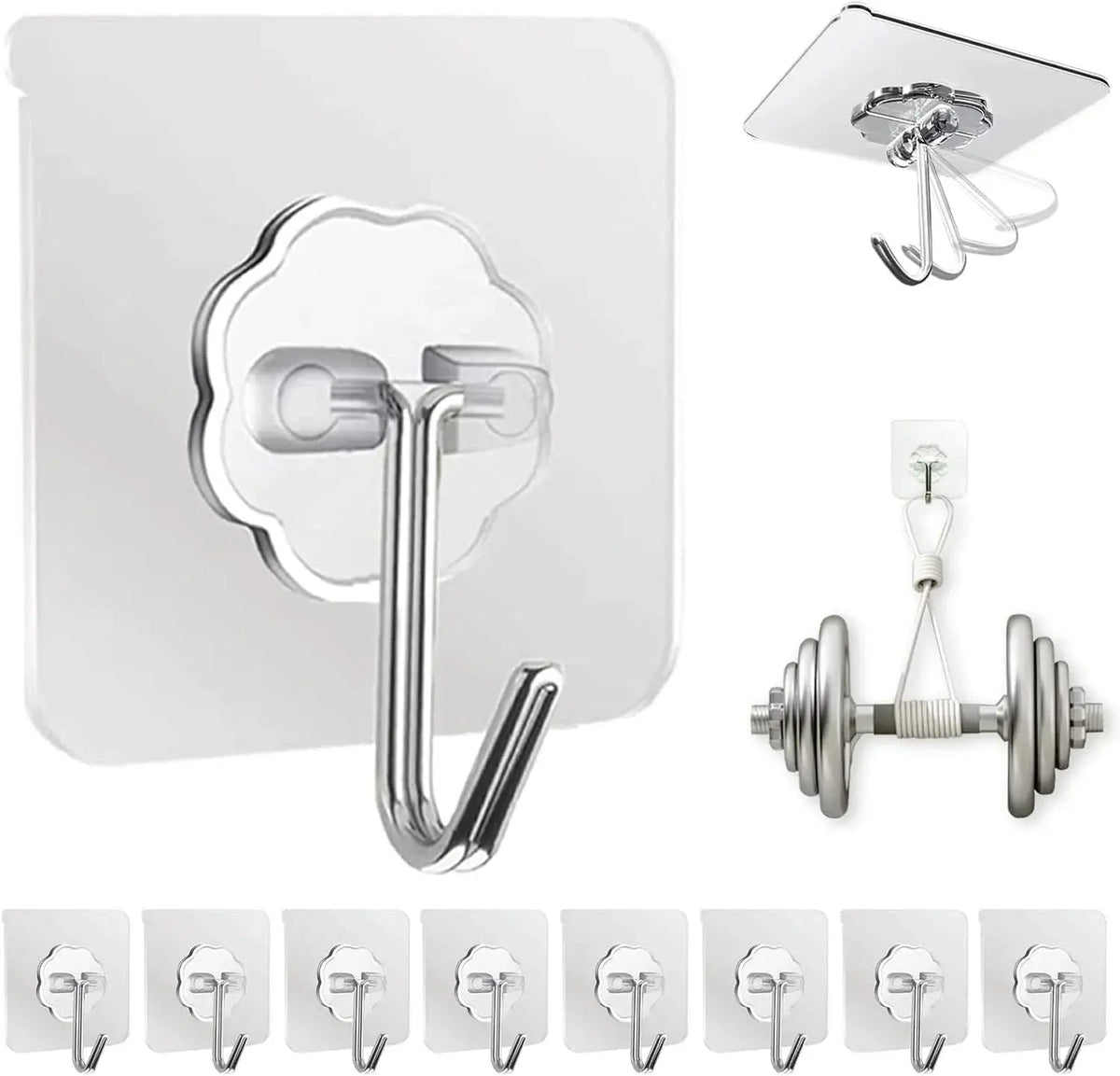 Peel and stick wall hook