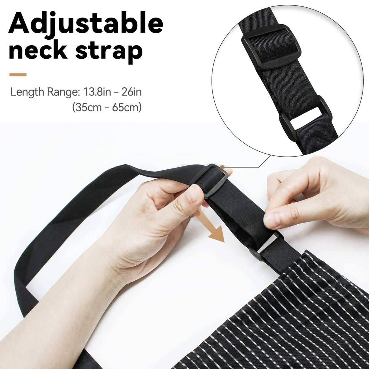 Apron measurements 75 x 65 cm