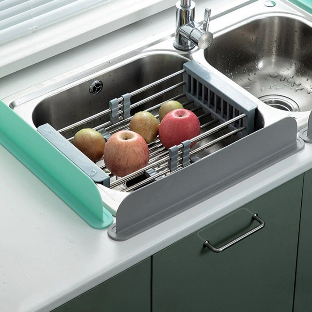 Splash guard in use during washing up