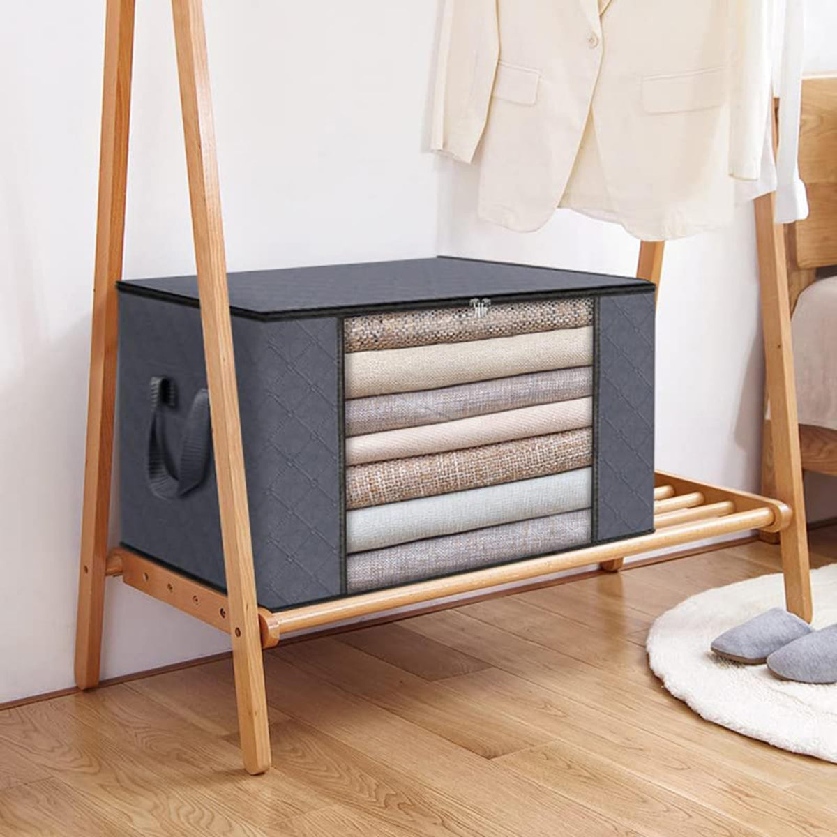 Storage bag with clear viewing window