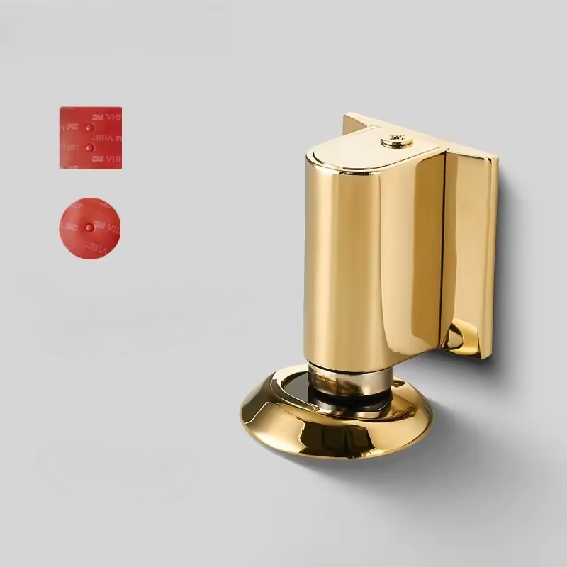 Polished gold magnetic door stop