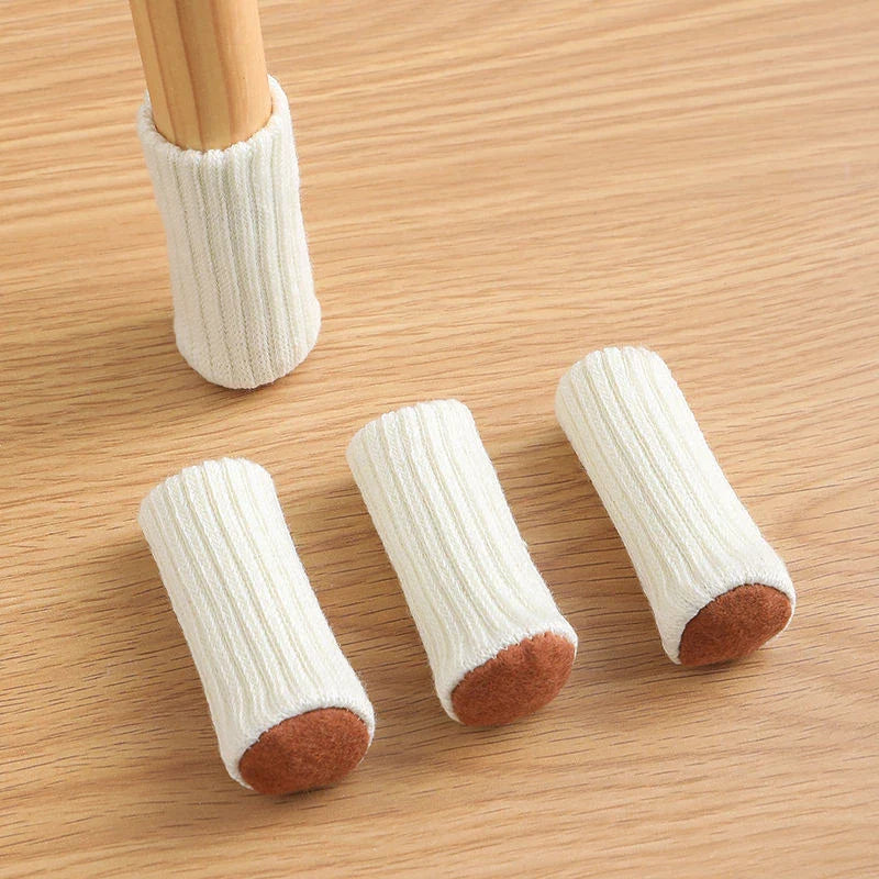 White chair leg socks
