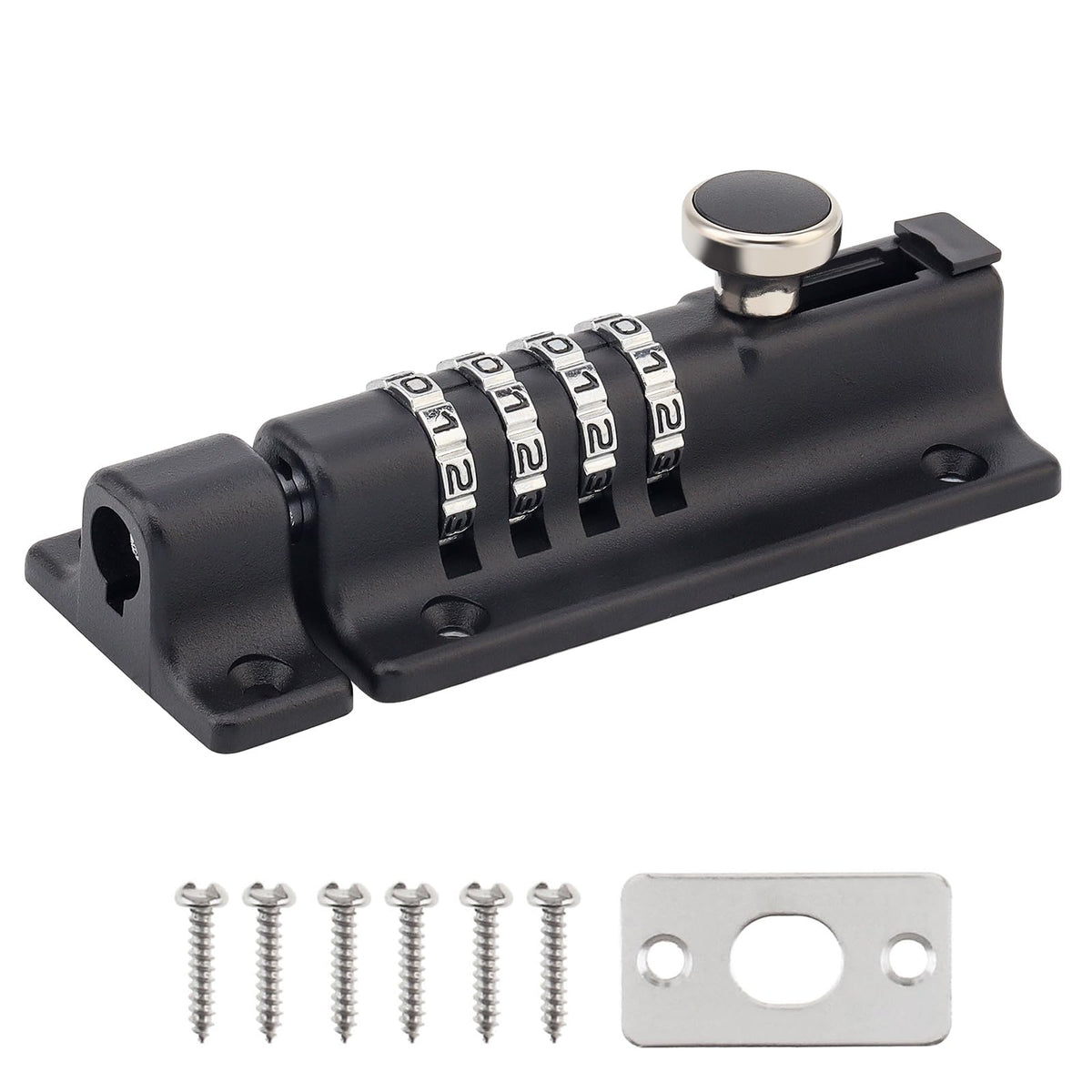 Black combination gate latch