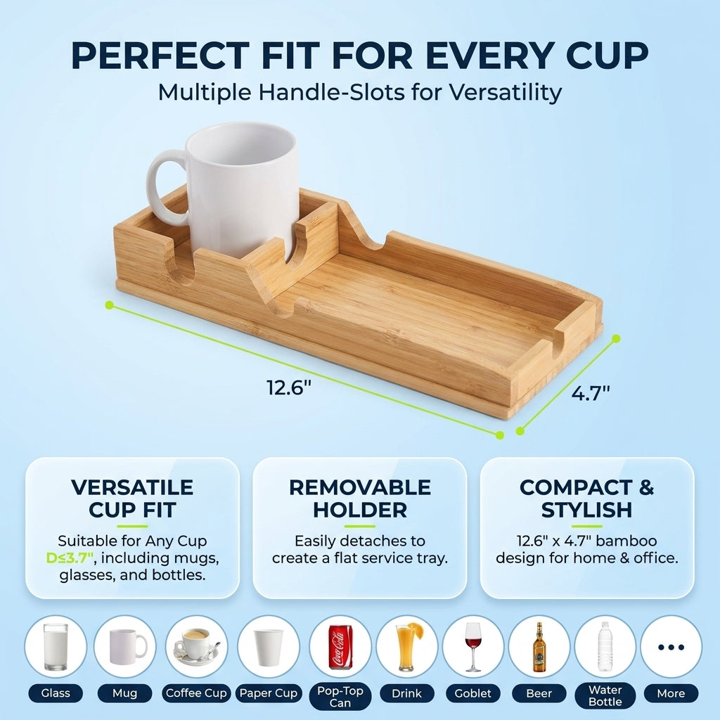 Bamboo tray rolled up for storage