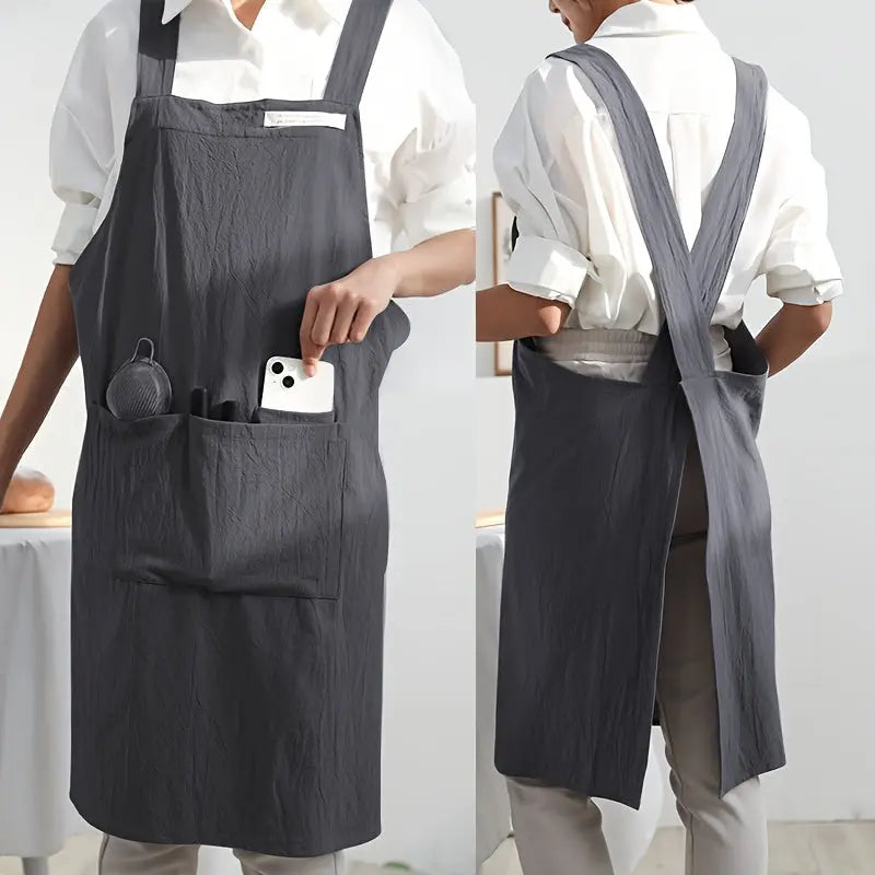 Apron worn in kitchen