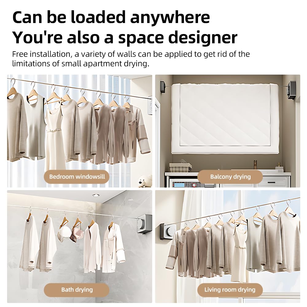 Clothesline in bathroom
