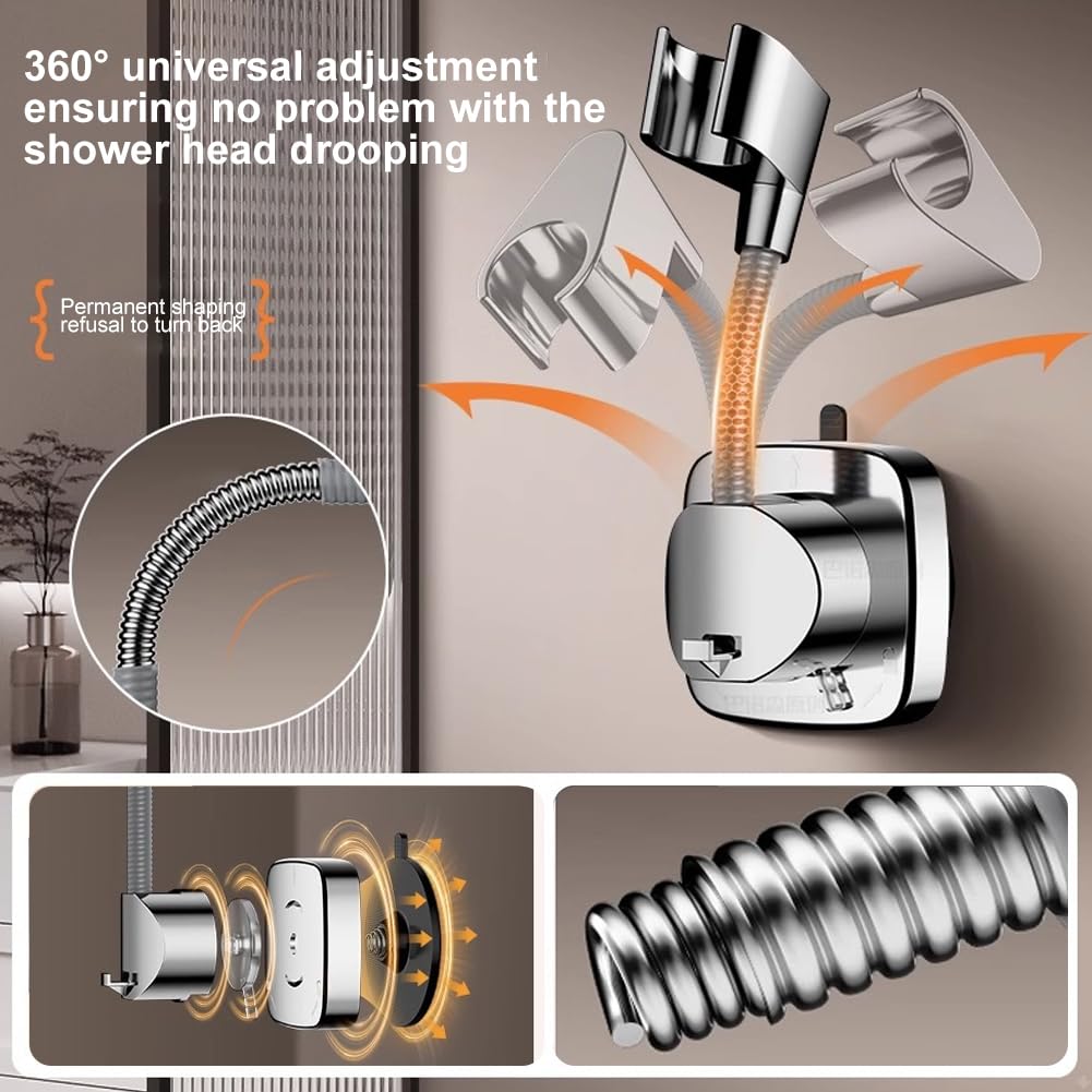 Shower head holder with handheld shower in bracket