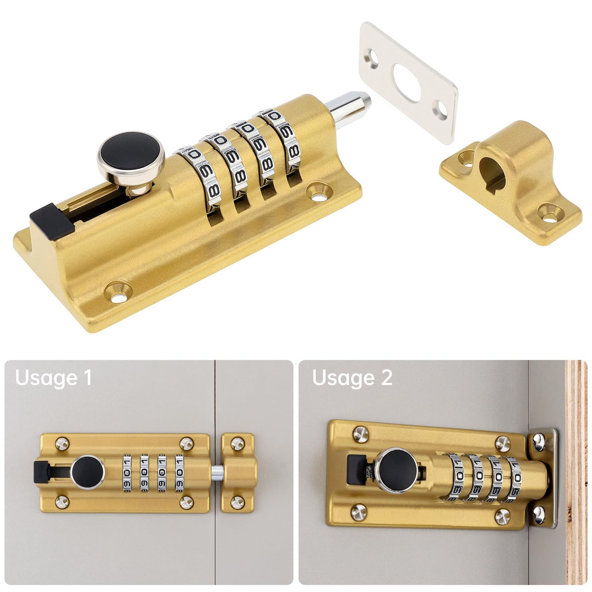 Combination latch installed on a cabinet