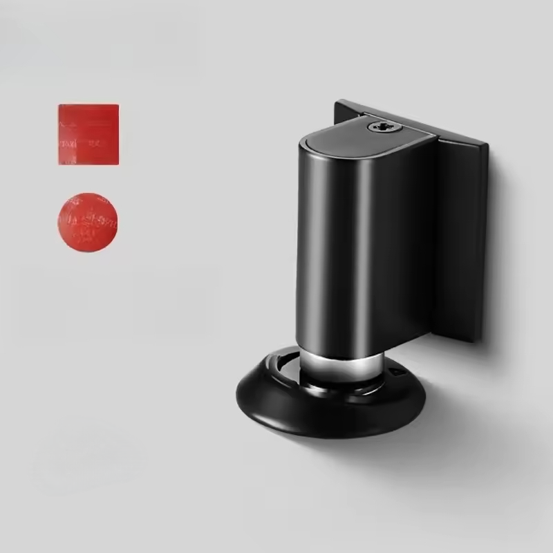 Black magnetic door stop