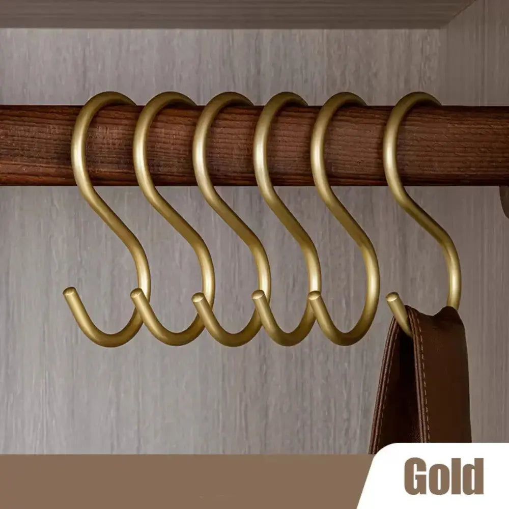 Gold small aluminium S-hooks