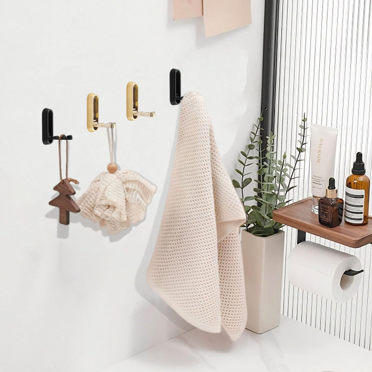 Folding wall hook with coat