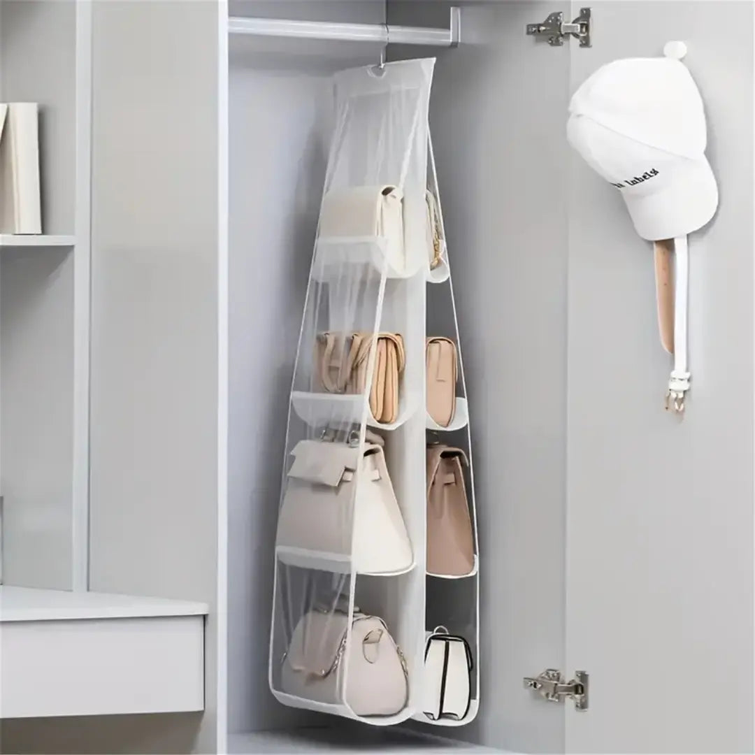 Handbag organiser folded flat