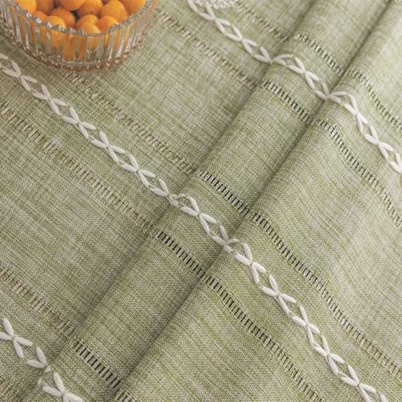 Soft linen-look tablecloth fabric