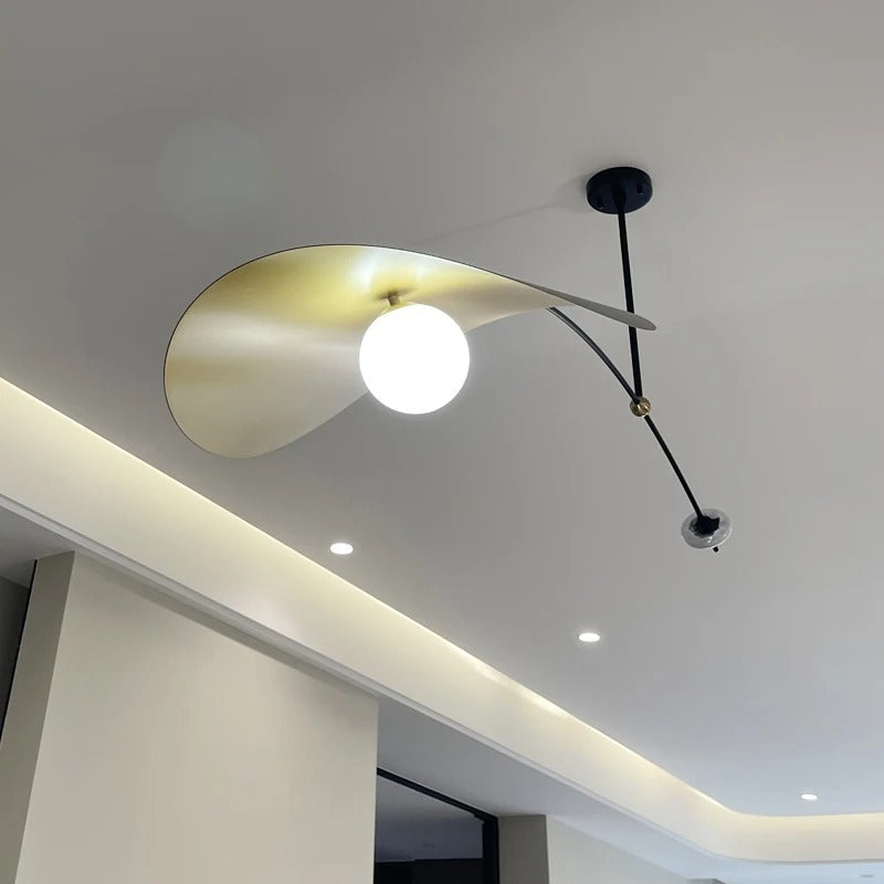 Matte black pendant arm close-up