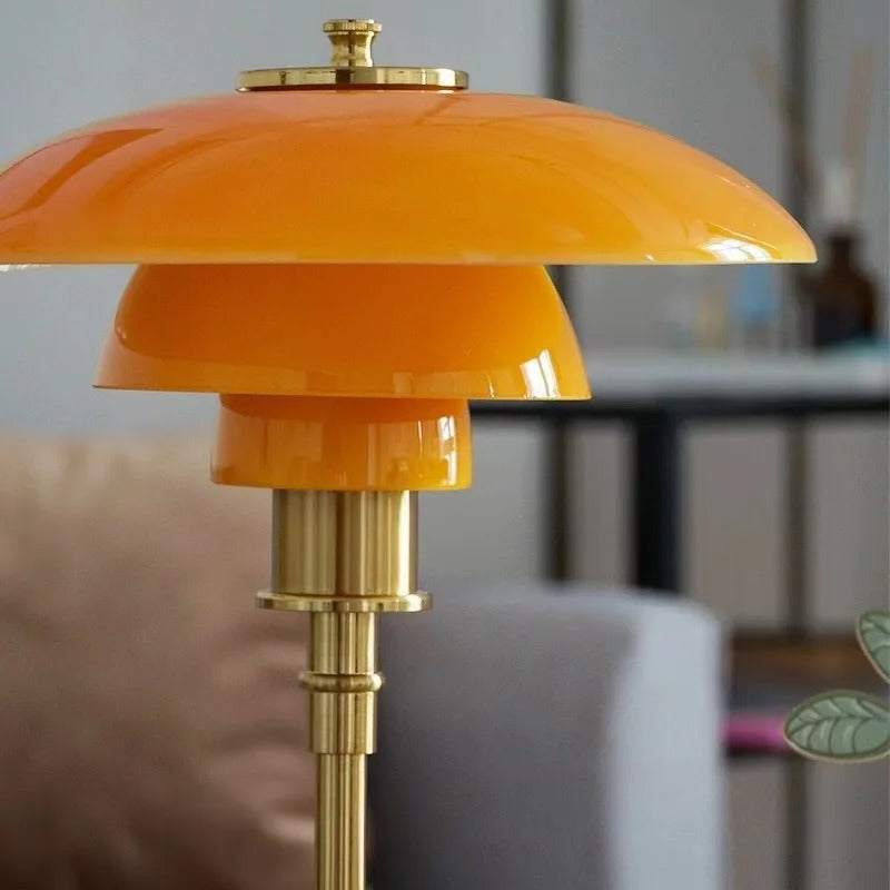 Nordic tiered glass table lamp lifestyle