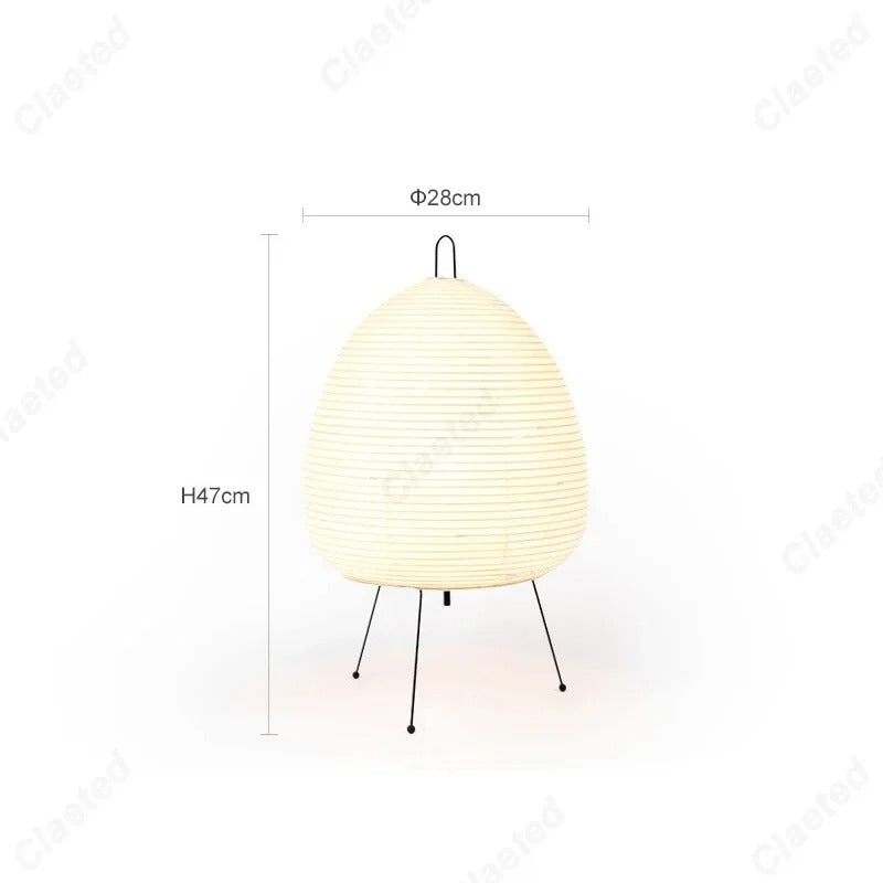 Rice paper table lamp lifestyle