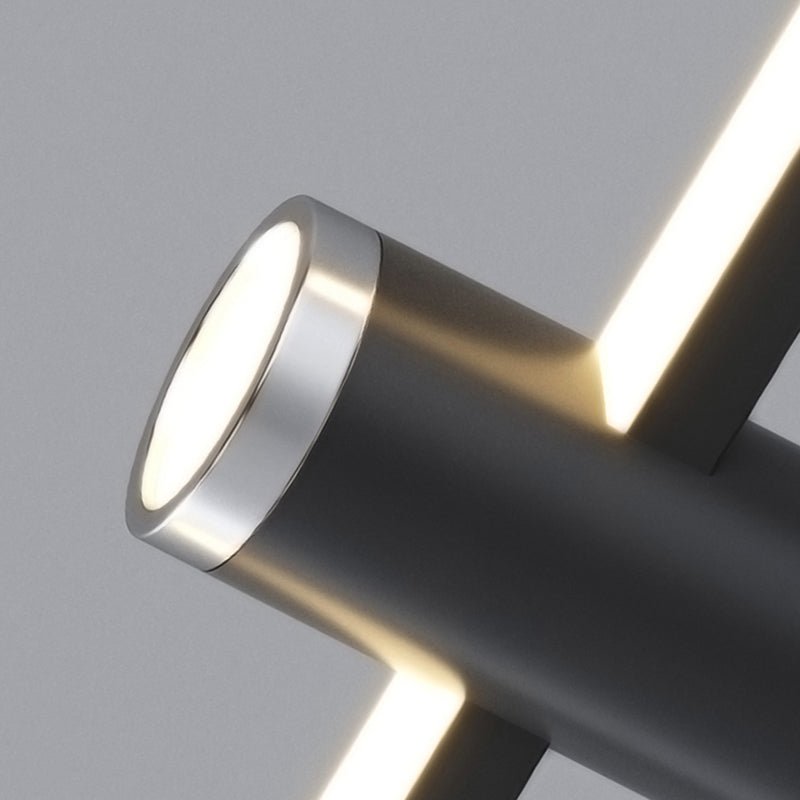 Linear LED pendant light in a kitchen
