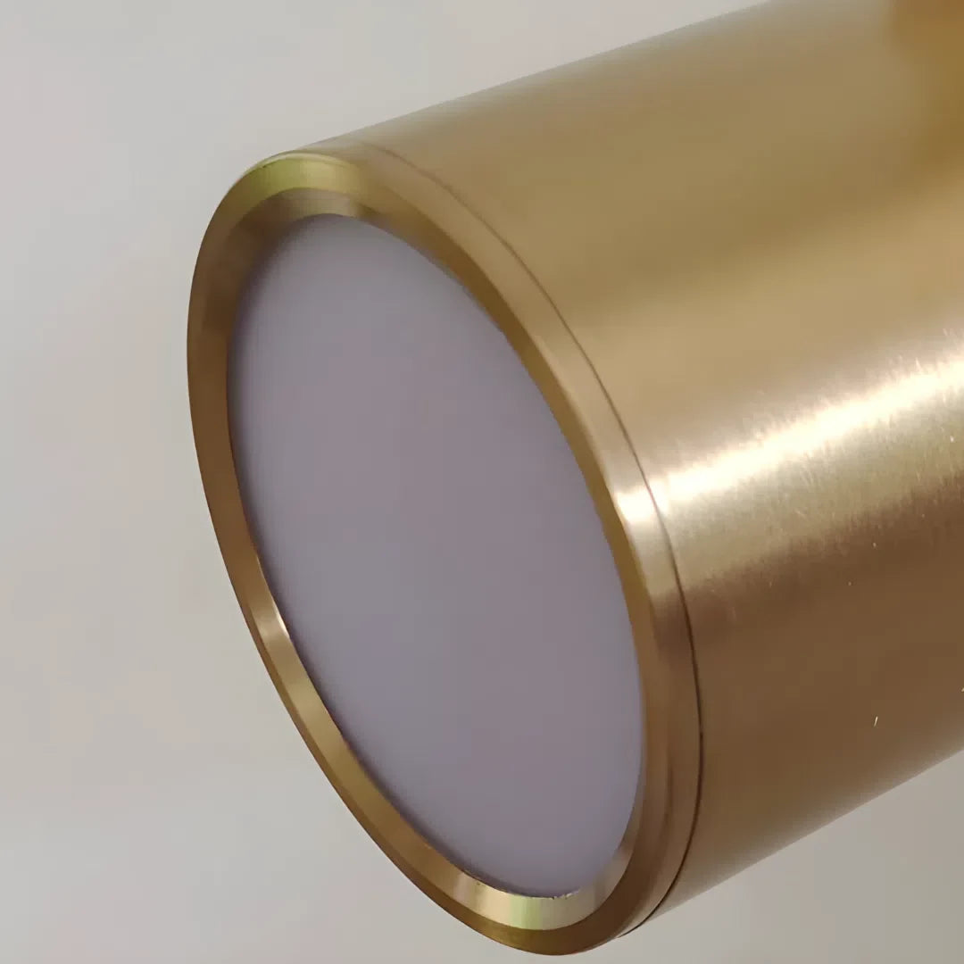 Swing-arm wall light close-up