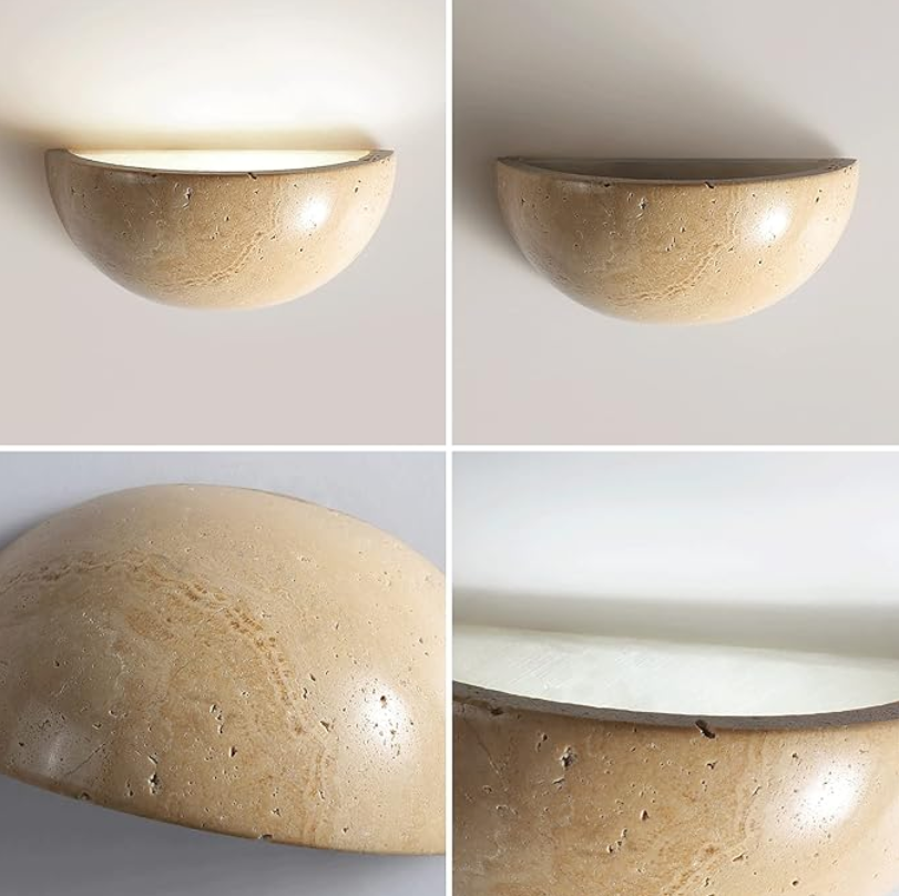 Travertine wall light lifestyle