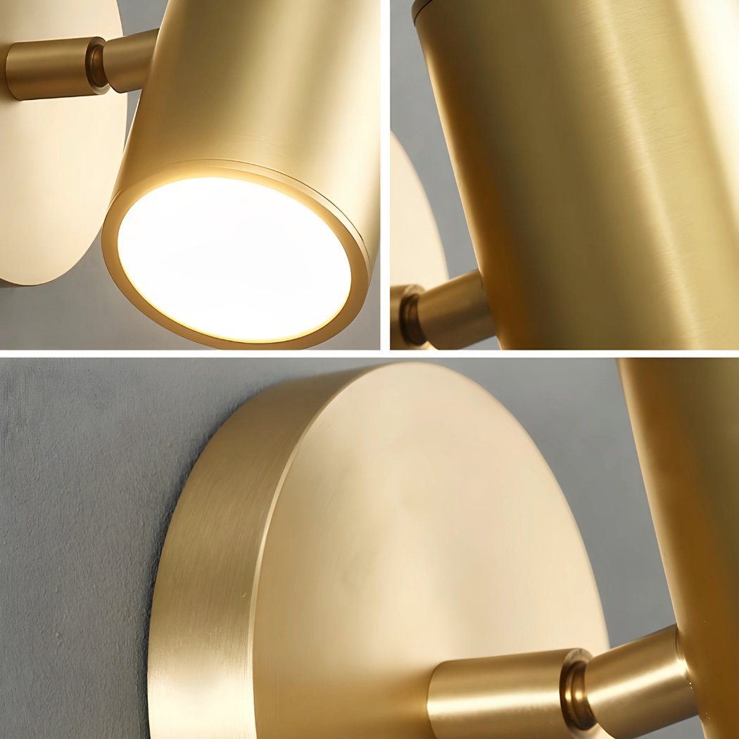 Swing-arm wall light detail of the head