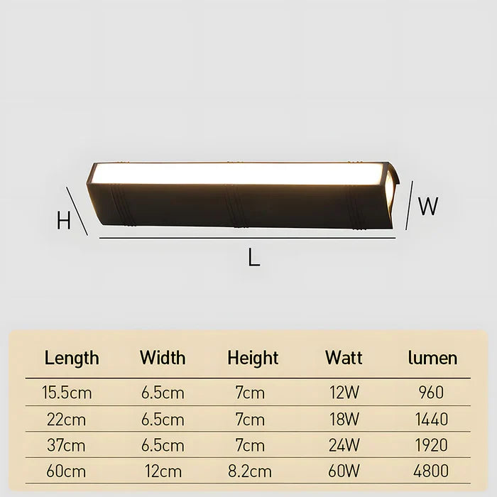 Black outdoor wall light close-up