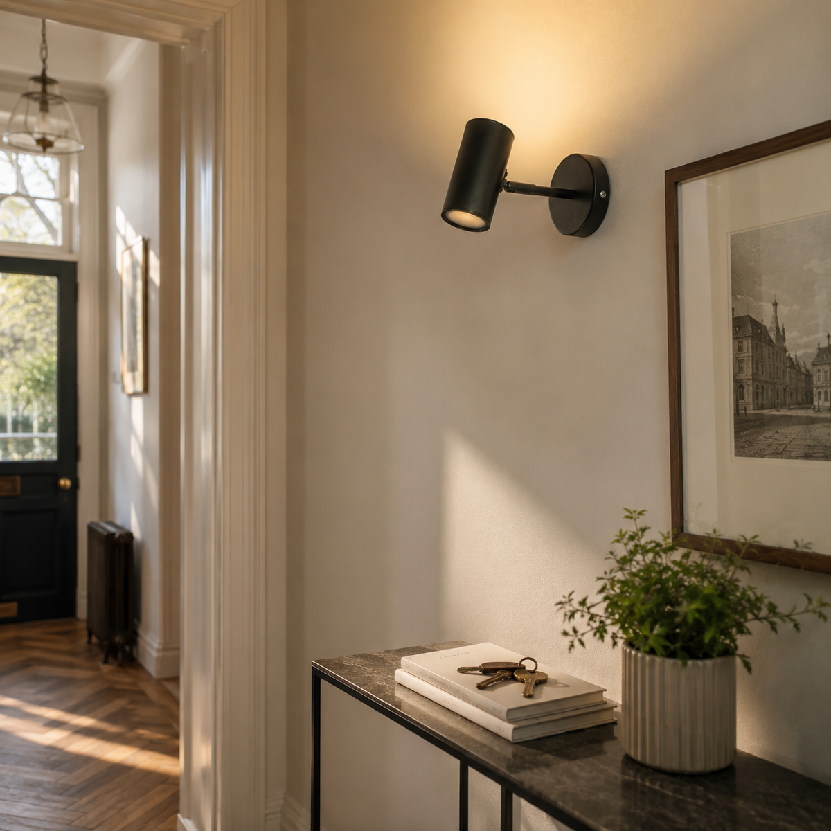 Swing-arm wall light details