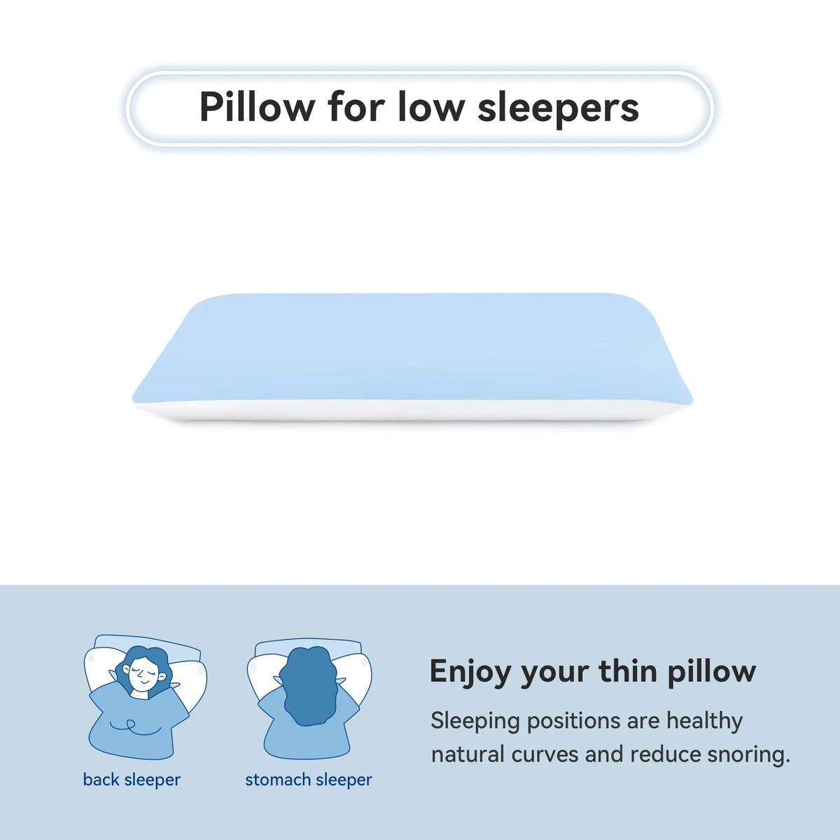 Slim pillow side profile